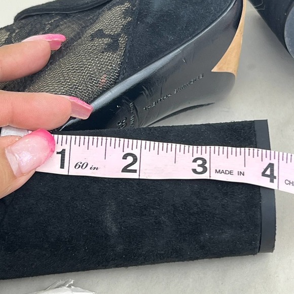 Tabitha Simmons Regina Lace & Suede Ankle Wrap Open Toe Heels Women Size 39 US 9 - Picture 10 of 11